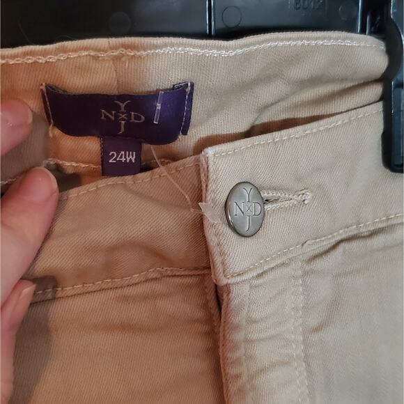 NYDJ Not Your Daughter's Jeans Tan High Rise Ankle Jeans w77h19dt3473 Plus Sz 24 - Picture 5 of 16